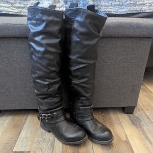 Black Knee High Boots